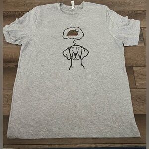 🦃 Bella Canvas Light Gray Dog Thanksgiving Turkey Bubble T-Shirt